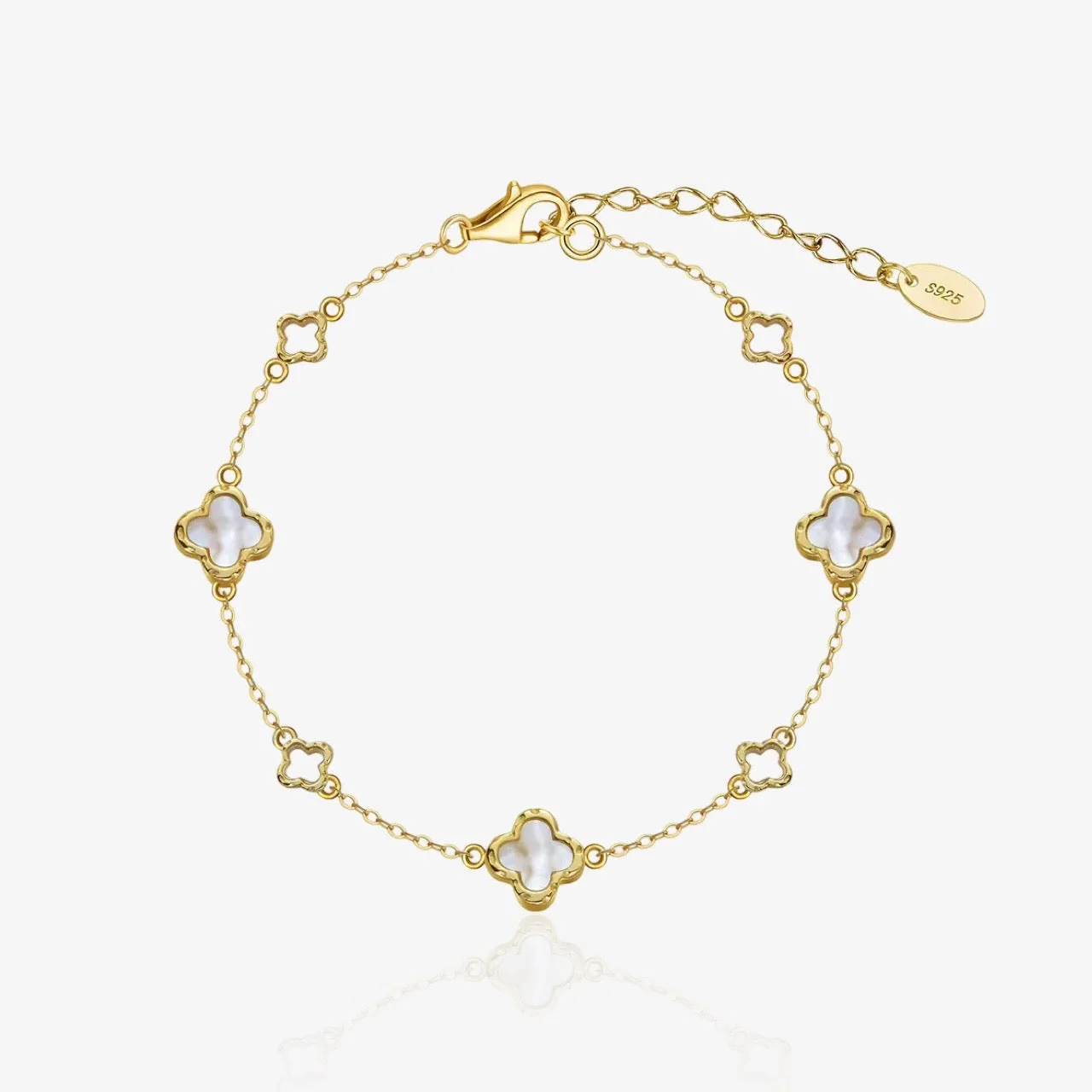 Dainty Clover Bracelet Sterling Silver sold by Regina jewelry