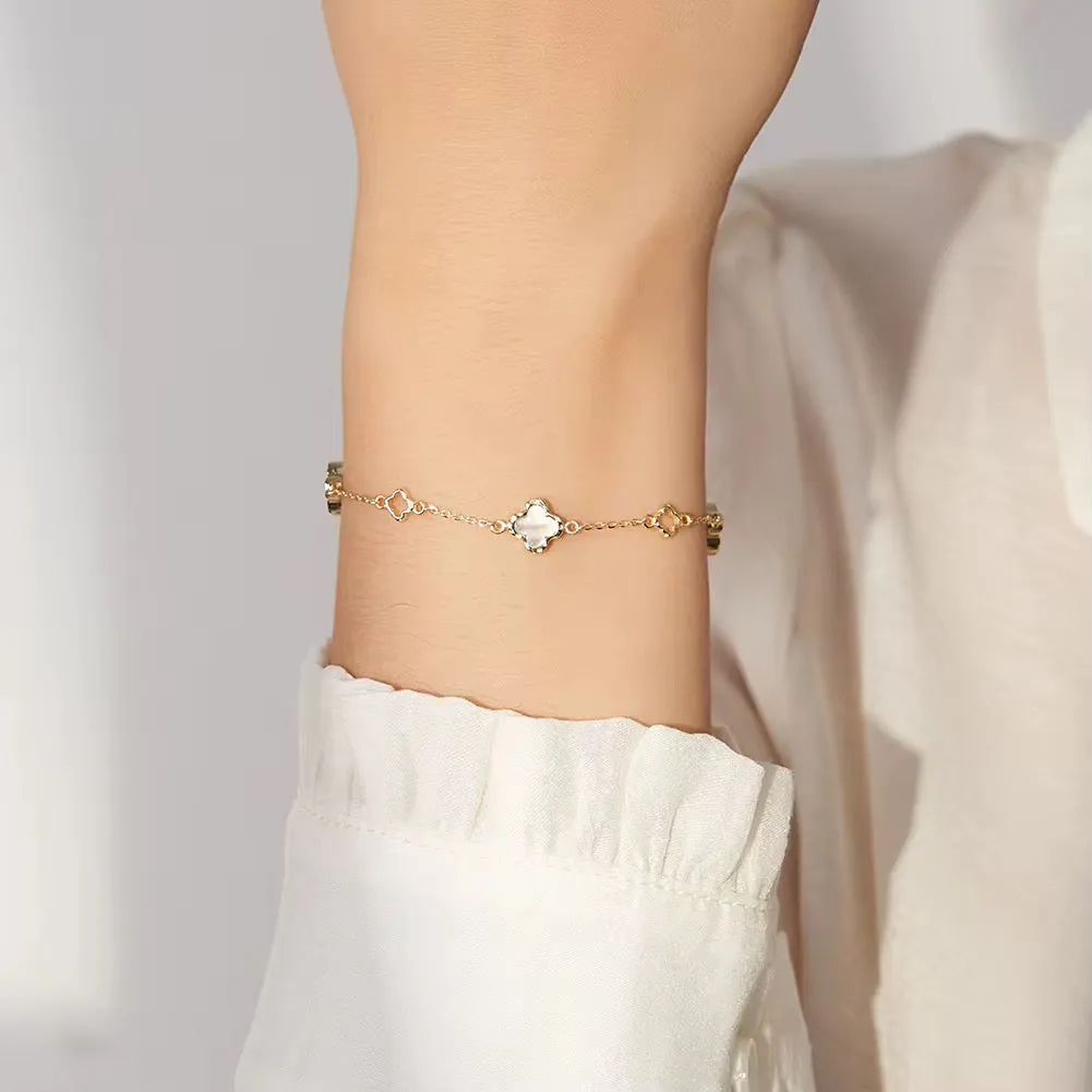 Dainty Clover Bracelet Sterling Silver sold by Regina jewelry product image thumbnail 4
