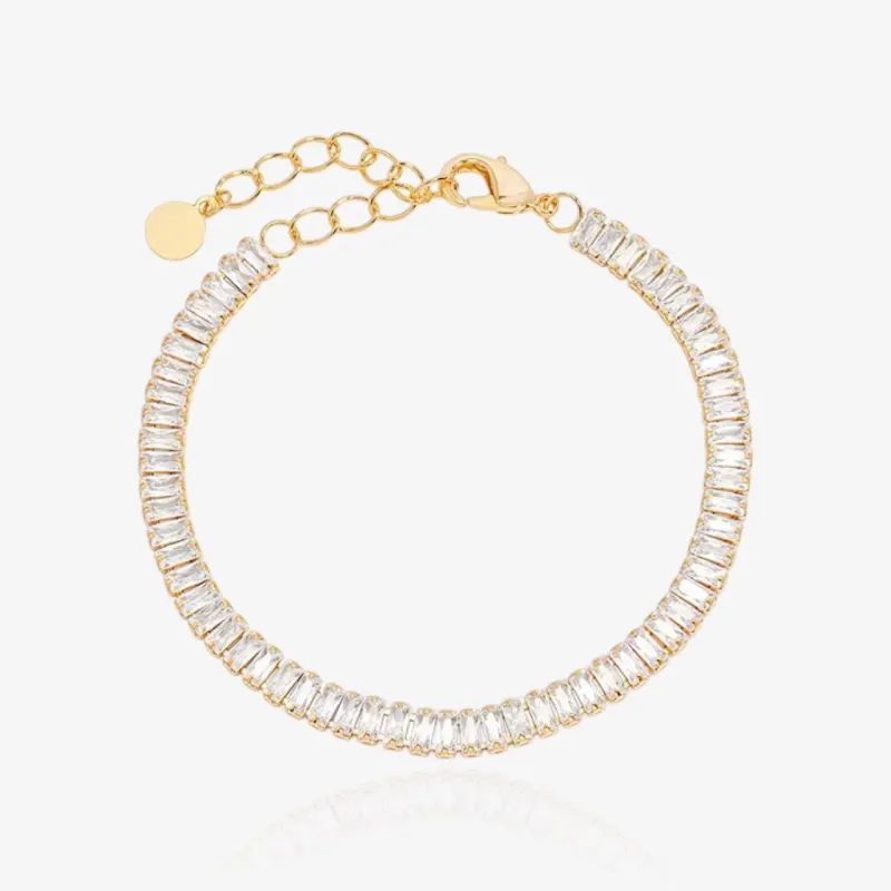 Tennis Bracelet Baguette Cut made by Regina jewelry