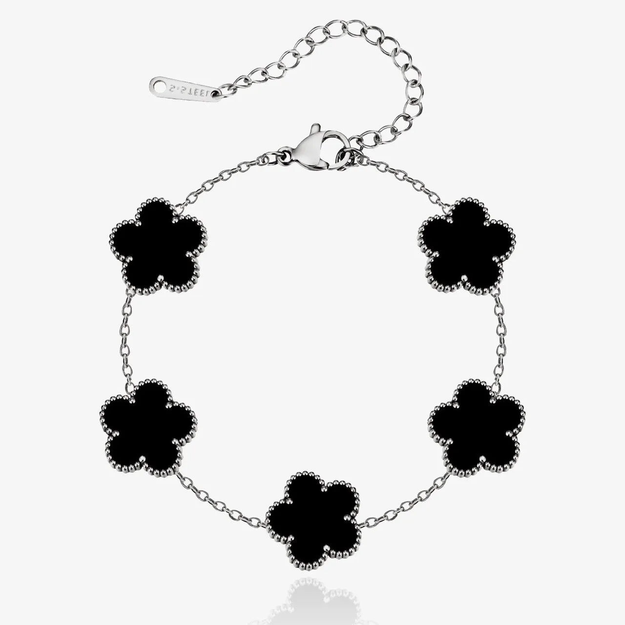 Flower Clover Bracelet Black sold by Regina jewelry product image thumbnail 2