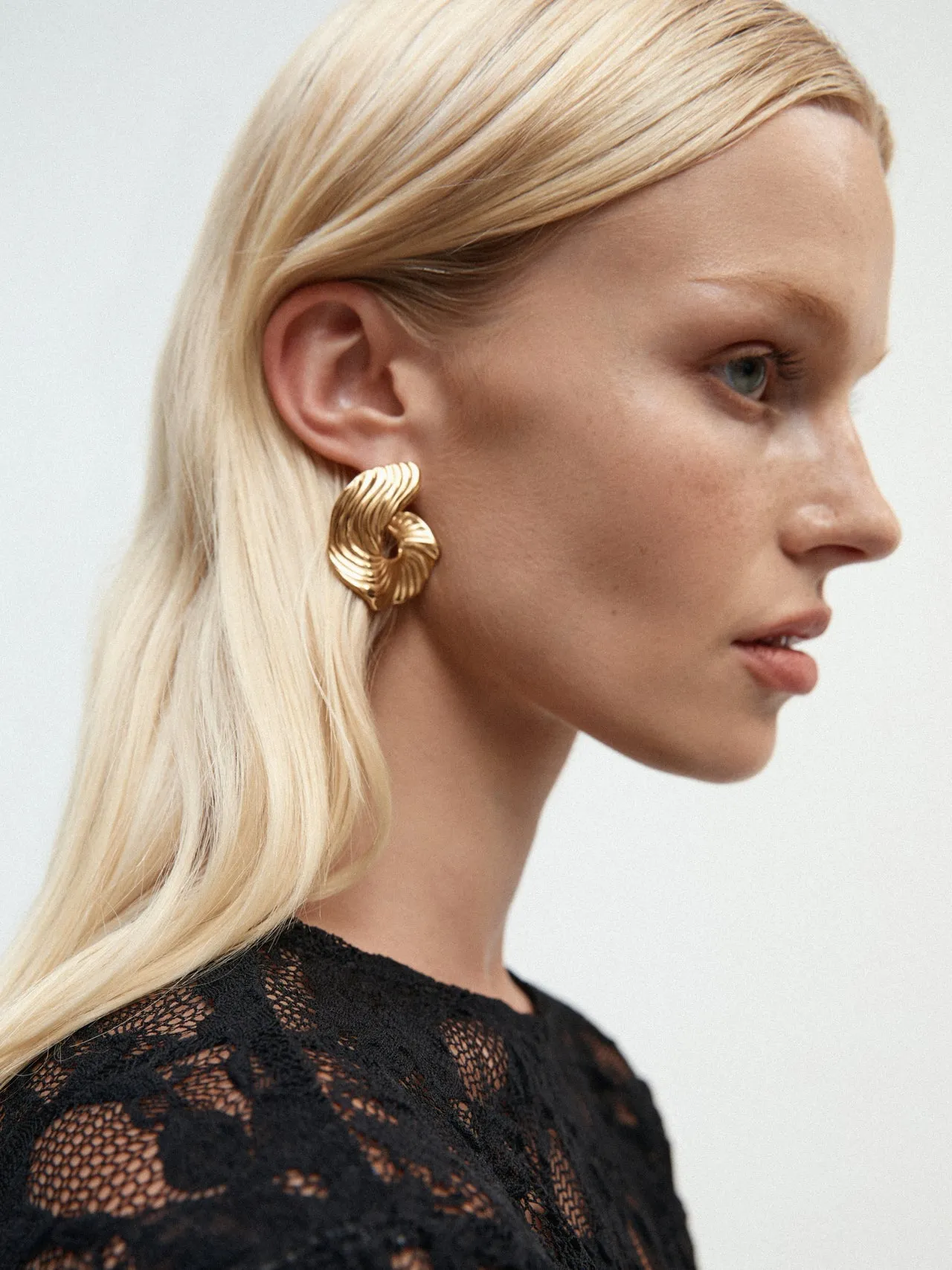 Swirl Wave Statement Earrings sold by Regina jewelry product image thumbnail 3