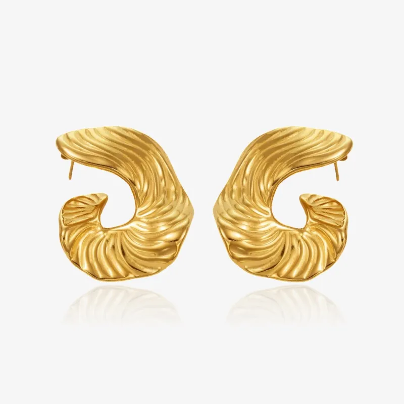 Swirl Wave Statement Earrings sold by Regina jewelry