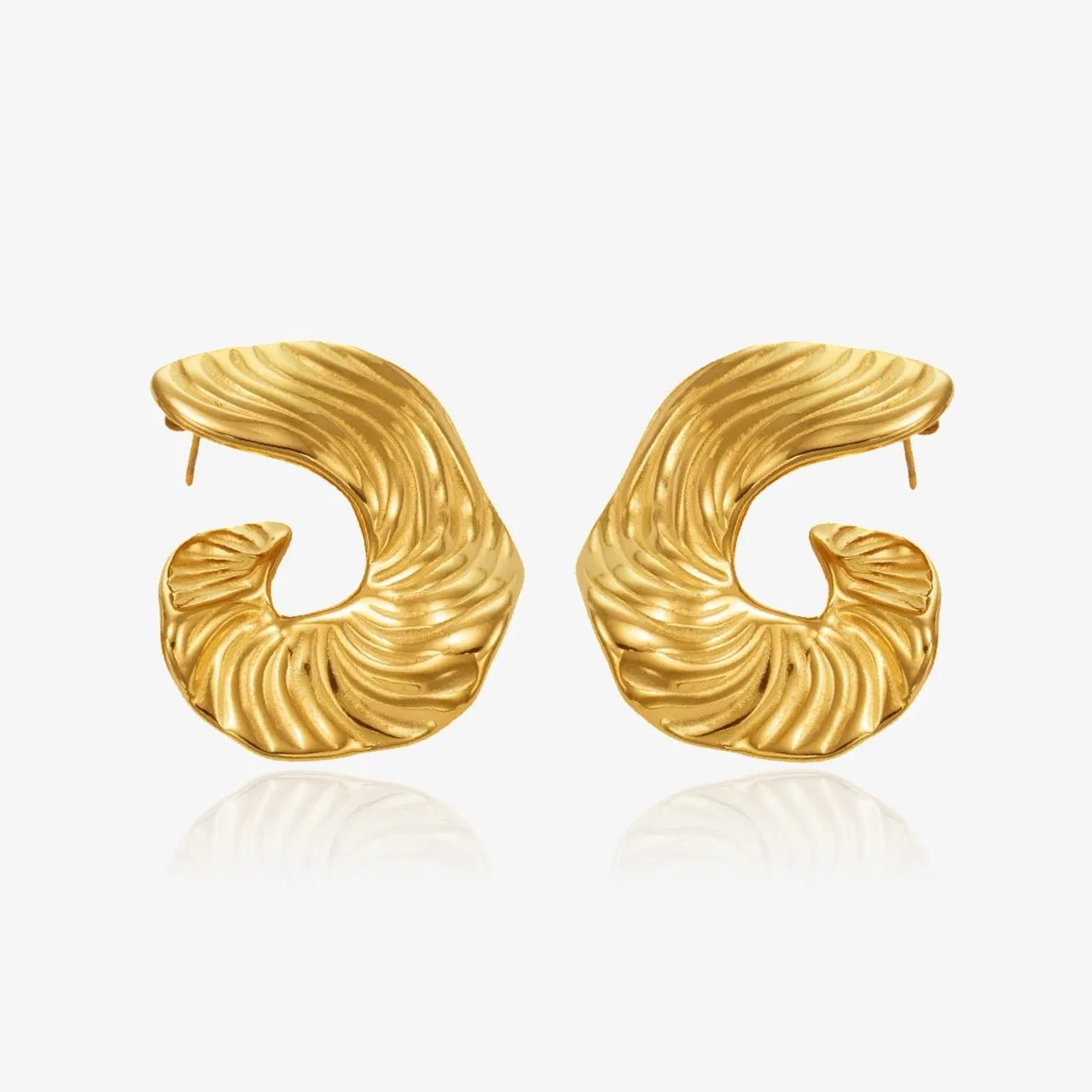 Swirl Wave Statement Earrings sold by Regina jewelry