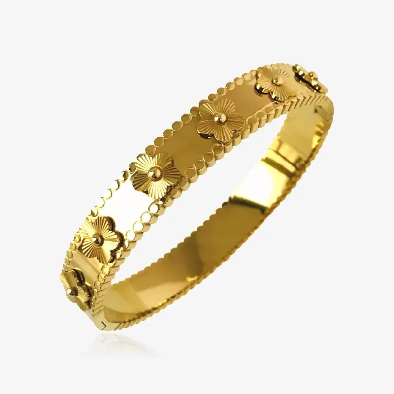 Flower 3D Bangle Bracelet sold by Regina jewelry