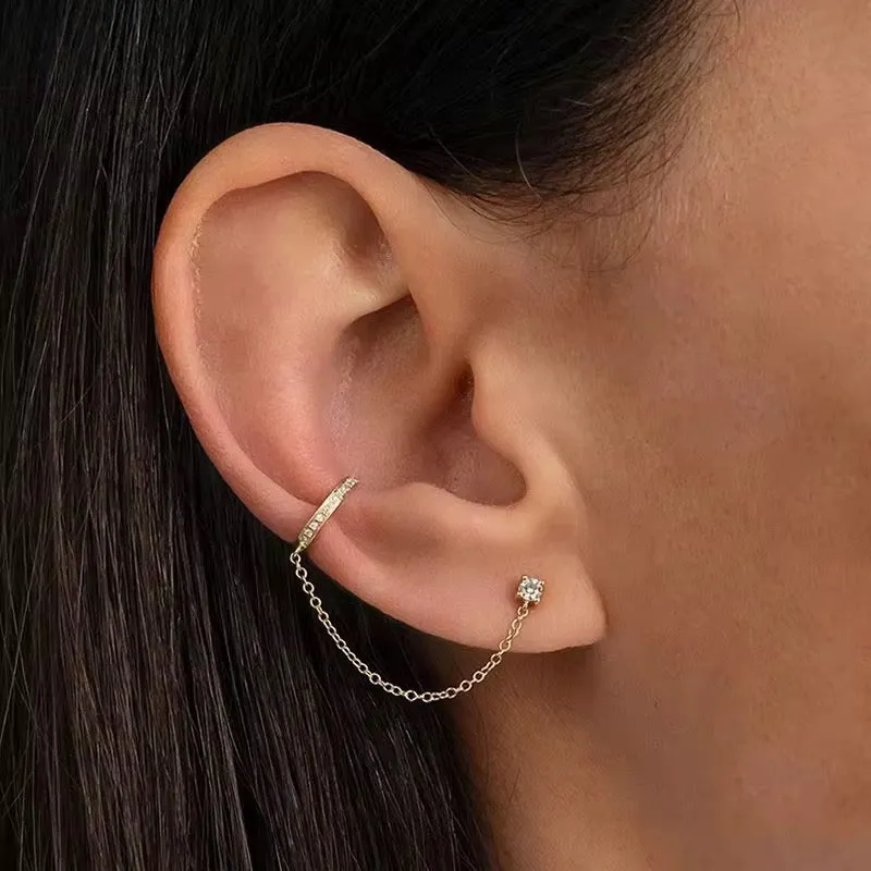 Diamond Cuff Earring Sterling Silver sold by Regina jewelry product image thumbnail 2