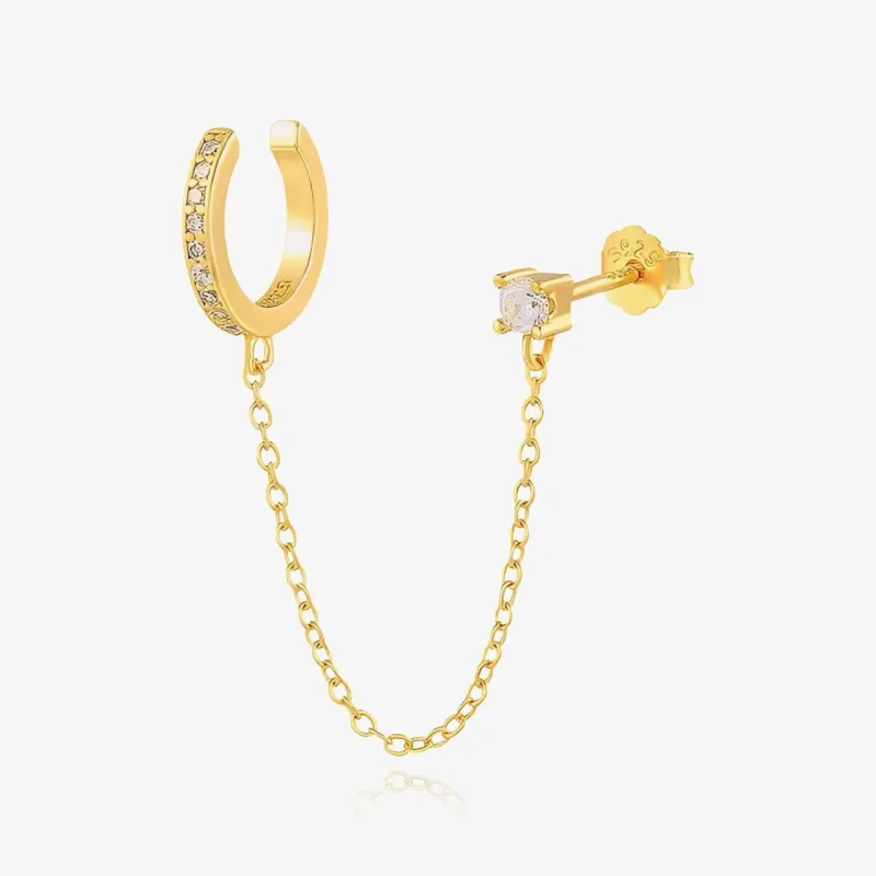Diamond Cuff Earring Sterling Silver sold by Regina jewelry