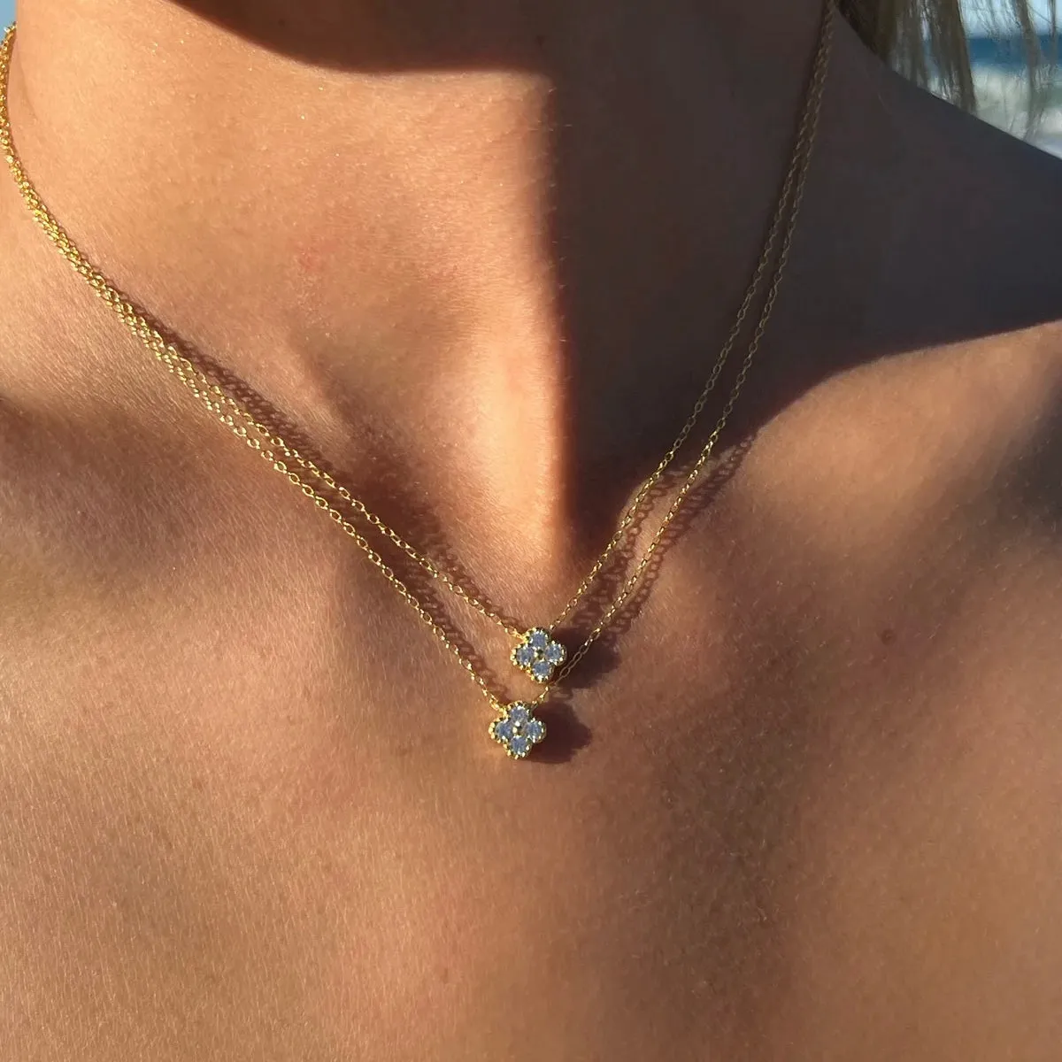 Clover Birthstone Necklace Sterling Silver sold by Regina jewelry product image thumbnail 2