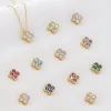 Clover Birthstone Necklace Sterling Silver sold by Regina jewelry
