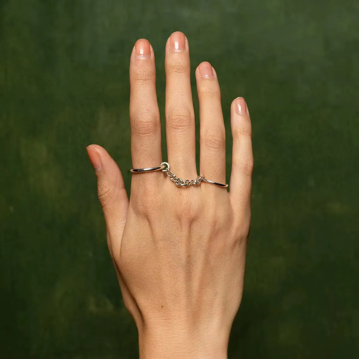 CONNECTION Double Chain Link Ring sold by Regina jewelry product image thumbnail 3