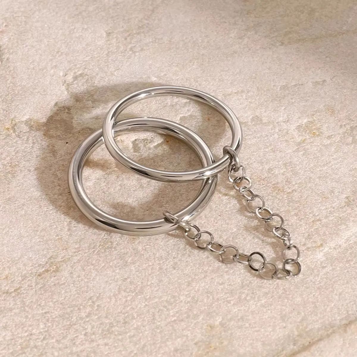 CONNECTION Double Chain Link Ring sold by Regina jewelry product image thumbnail 2