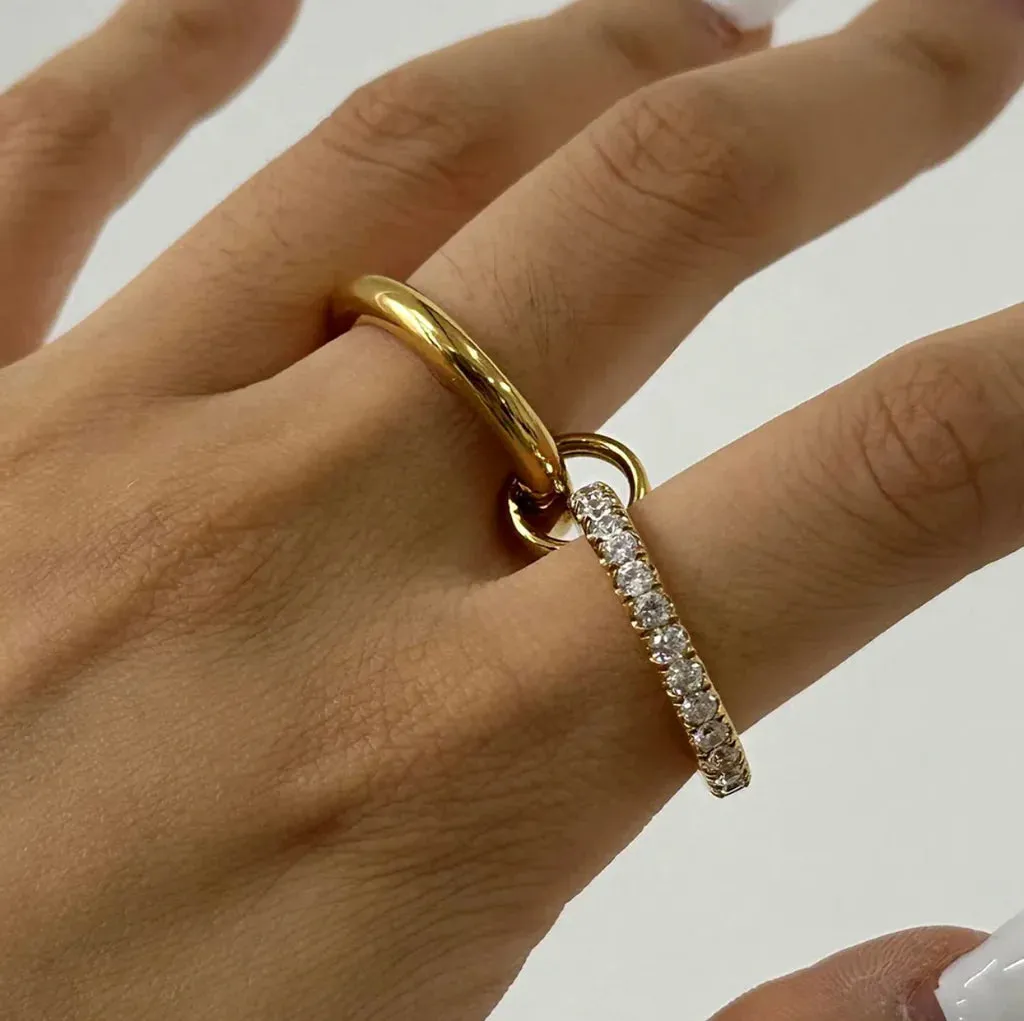 CONNECTION Double Crystal Ring sold by Regina jewelry product image thumbnail 3