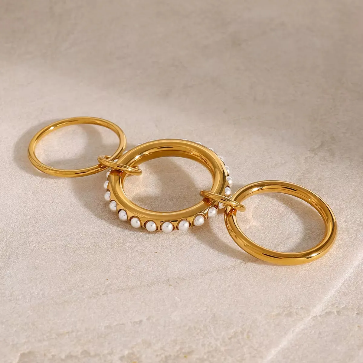 CONNECTION Triple Pearl Ring sold by Regina jewelry product image thumbnail 3