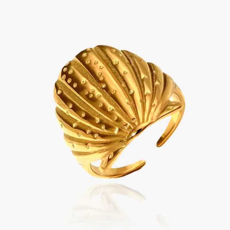 Shell Love Ring Water Resistant sold by Regina jewelry