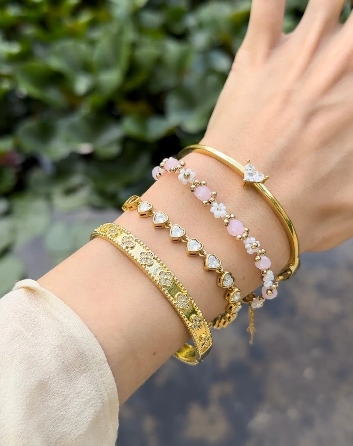 Dainty Flower Bead Bracelet sold by Regina jewelry product image thumbnail 3