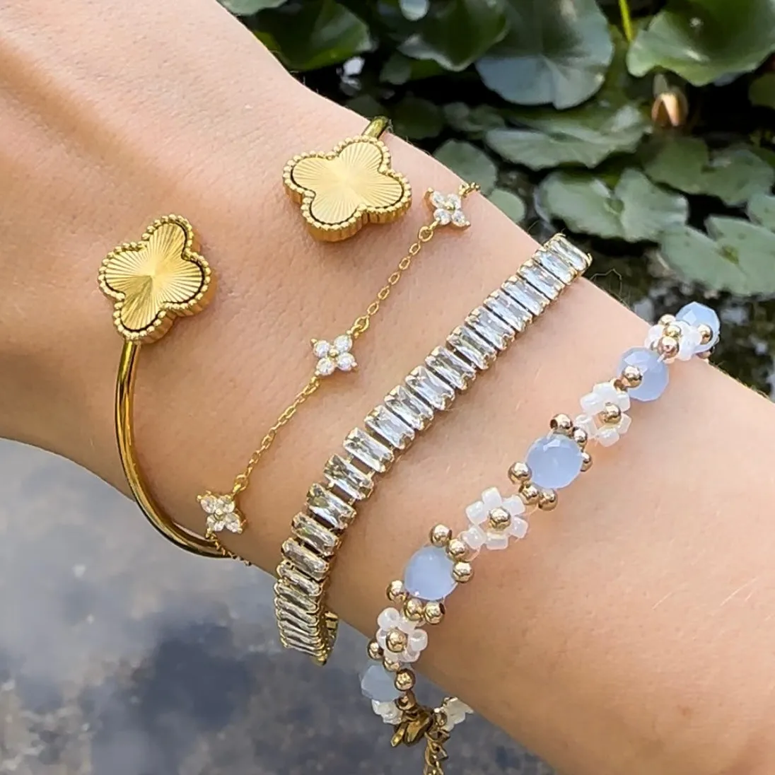 Dainty Flower Bead Bracelet sold by Regina jewelry product image thumbnail 4