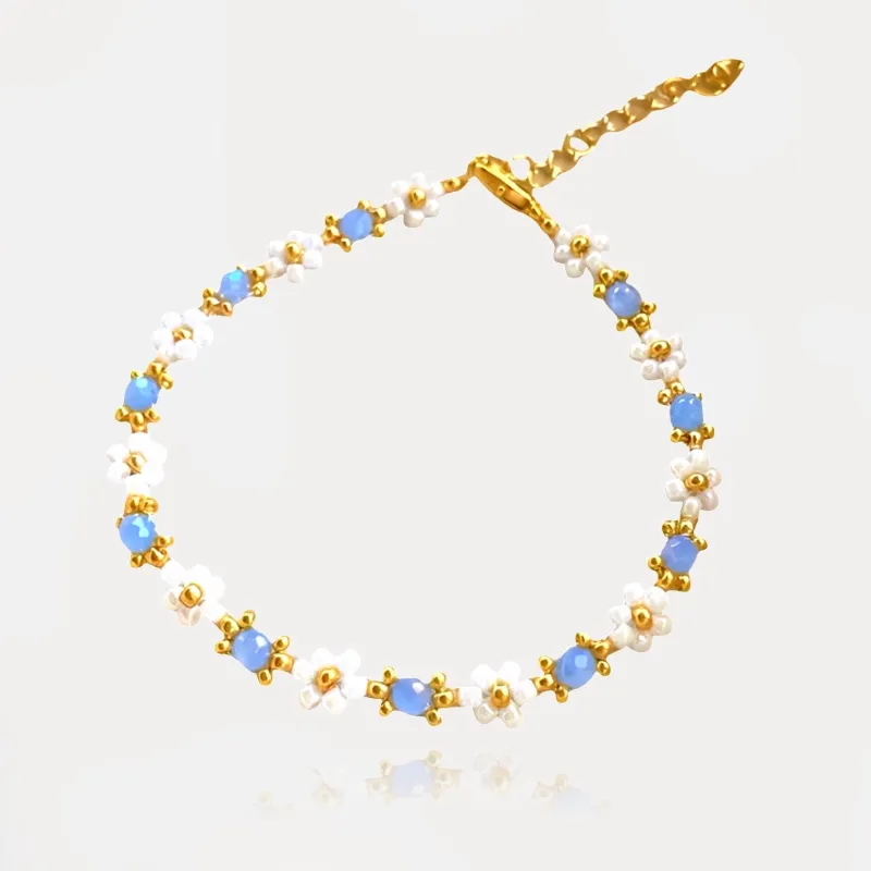 Dainty Flower Bead Bracelet sold by Regina jewelry