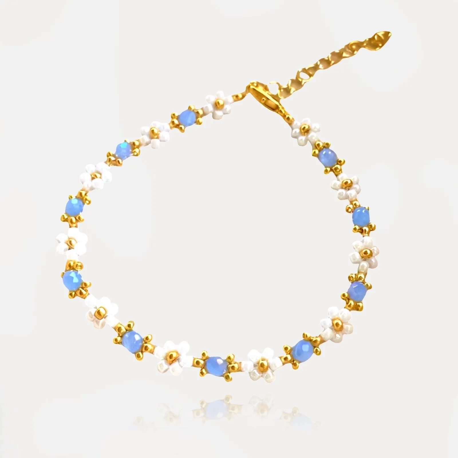 Dainty Flower Bead Bracelet sold by Regina jewelry