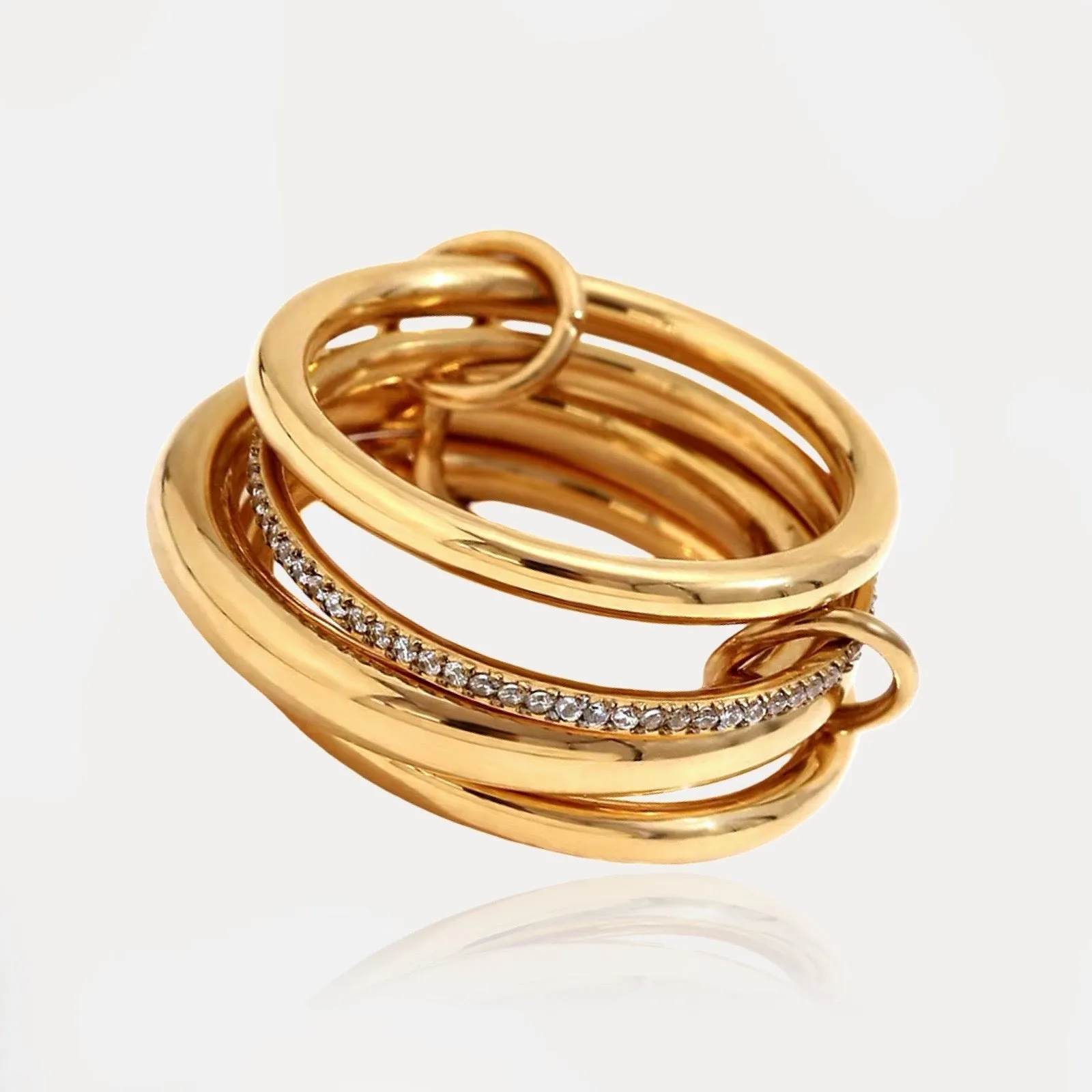 CONNECTION Four Hoops Crystal Ring sold by Regina jewelry product image thumbnail 2