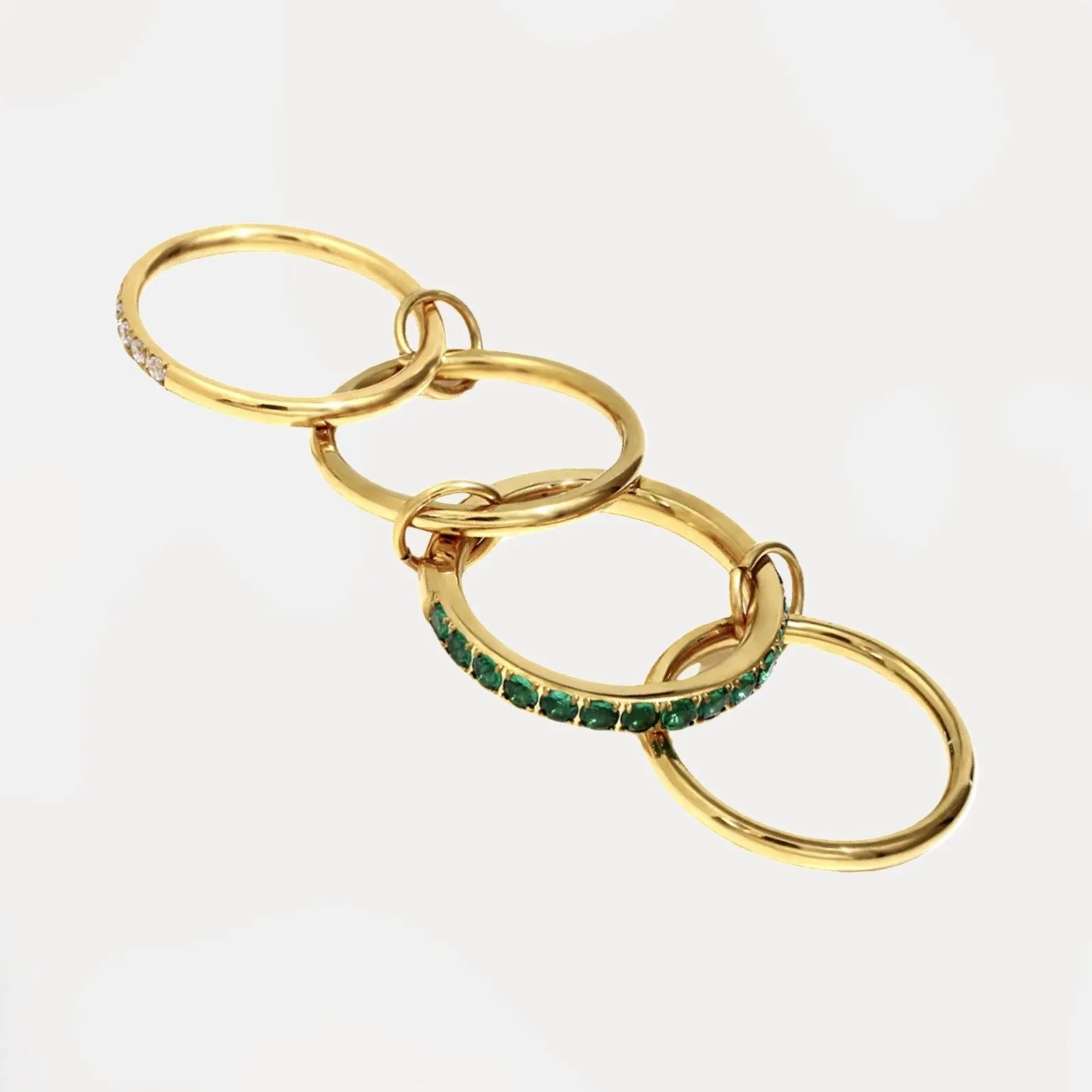 CONNECTION Emerald Four Hoops Ring sold by Regina jewelry product image thumbnail 2