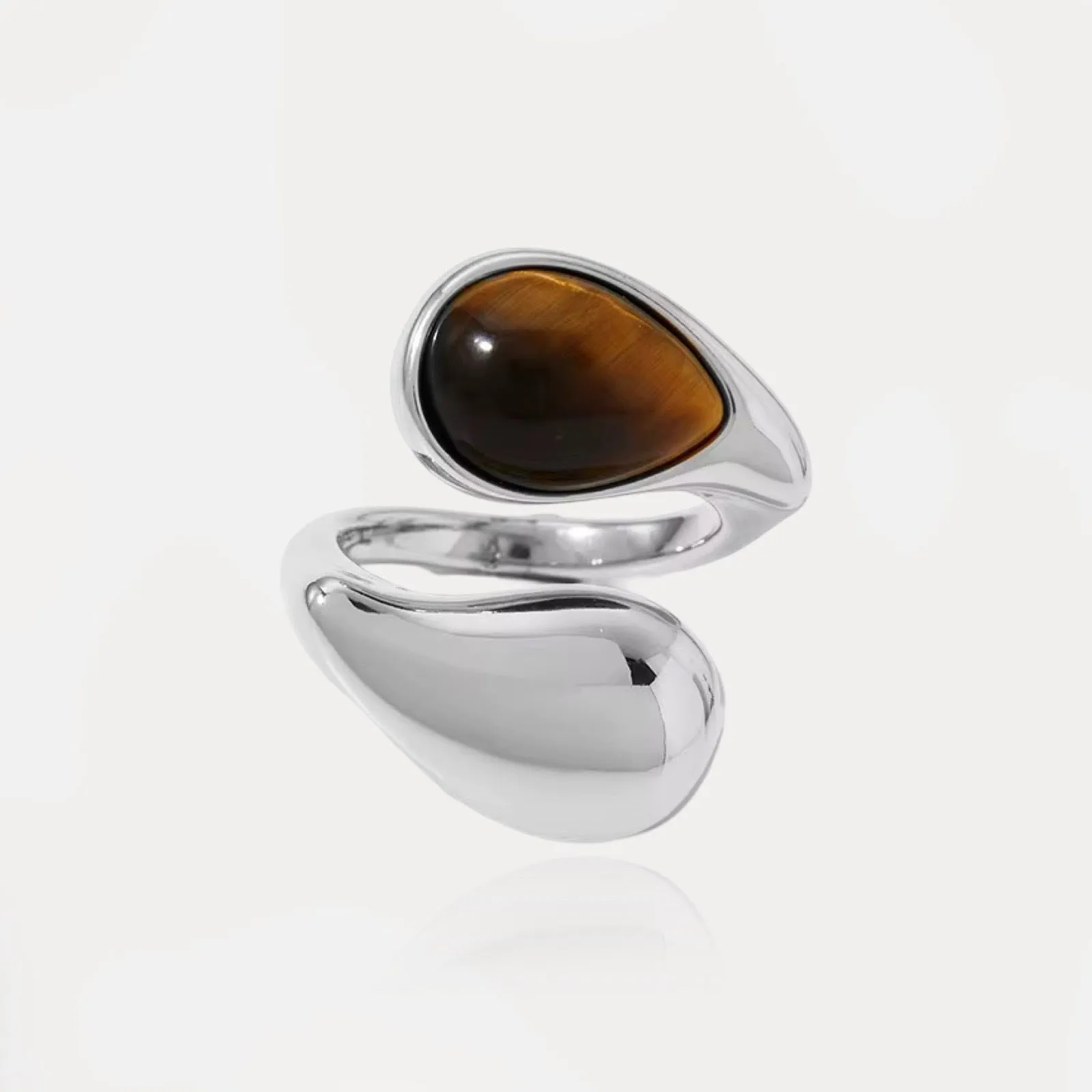 Tiger’s Eye Wrap Around Ring sold by Regina jewelry product image thumbnail 4