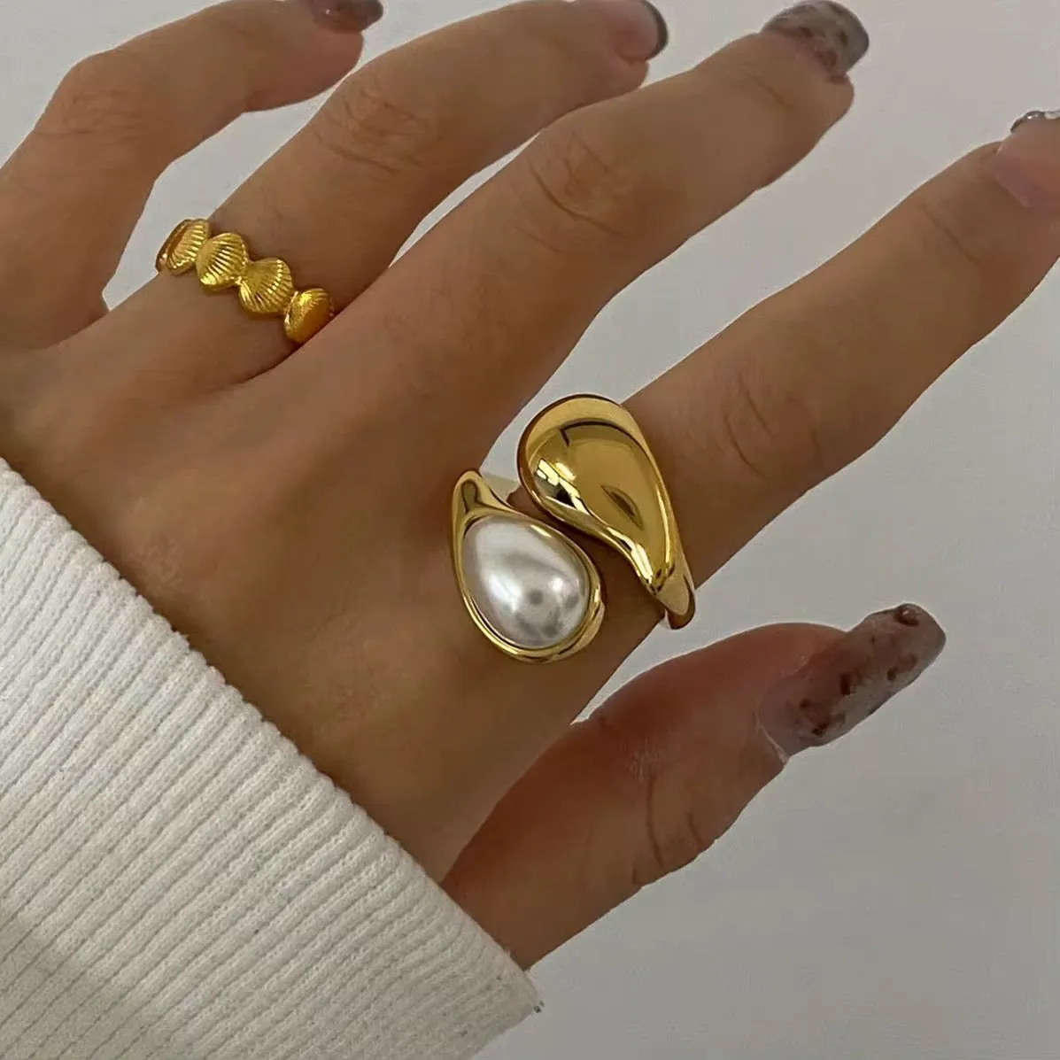 Pearl Wrap Around Ring sold by Regina jewelry product image thumbnail 3