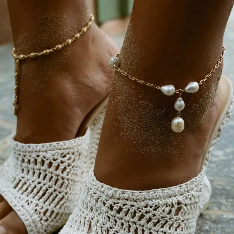 Freshwater Pearl Ankle Chain sold by Regina jewelry