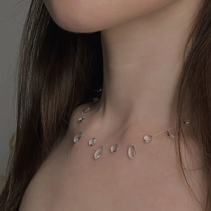 Water Drop Rain Necklace sold by Regina jewelry