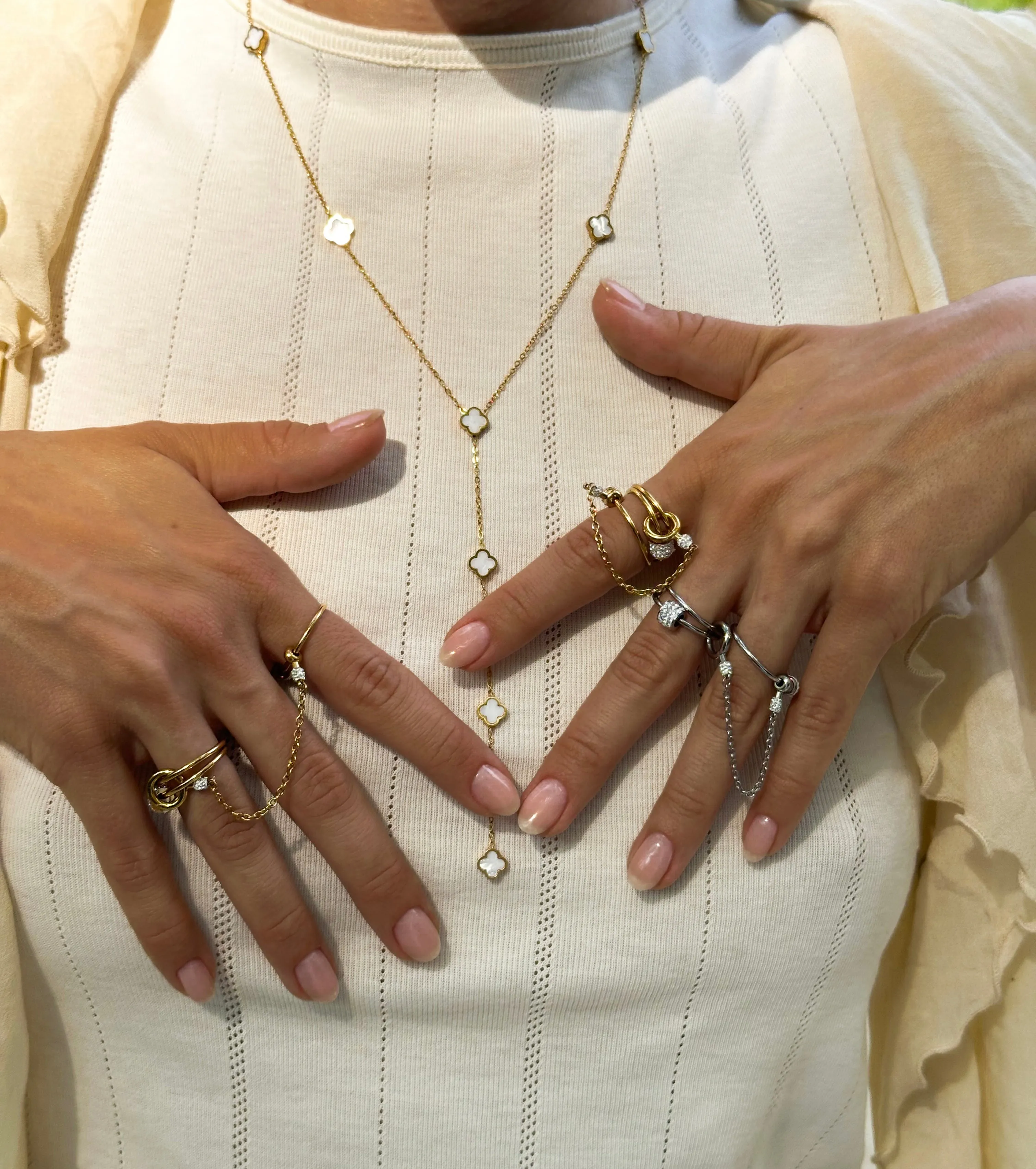 Y Shape Clover Necklace sold by Regina jewelry product image thumbnail 2