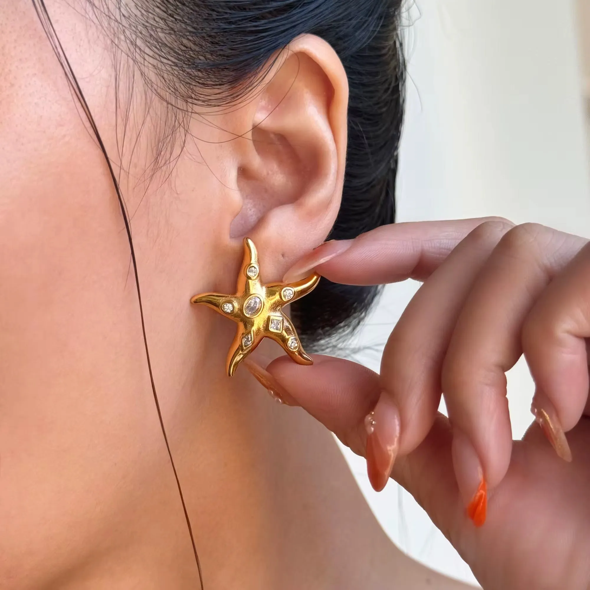 Starfish Diamante Earrings sold by Regina jewelry product image thumbnail 2