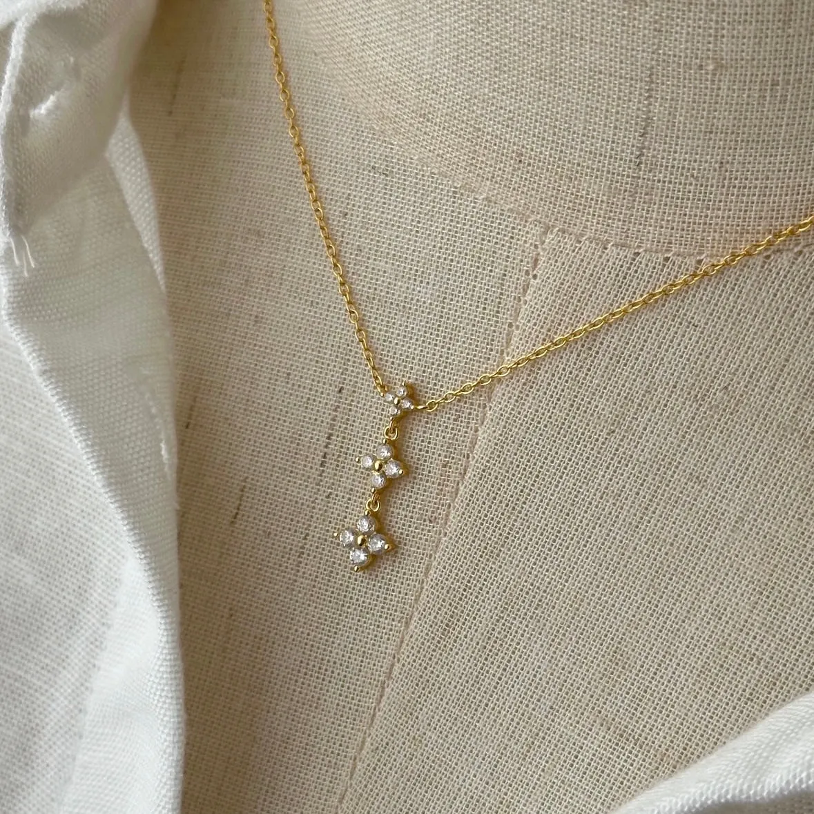 Clover Trio Sterling Silver Necklace sold by Regina jewelry product image thumbnail 2