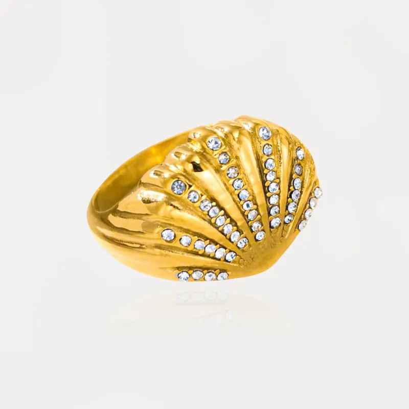 Shell Diamante Ring sold by Regina jewelry