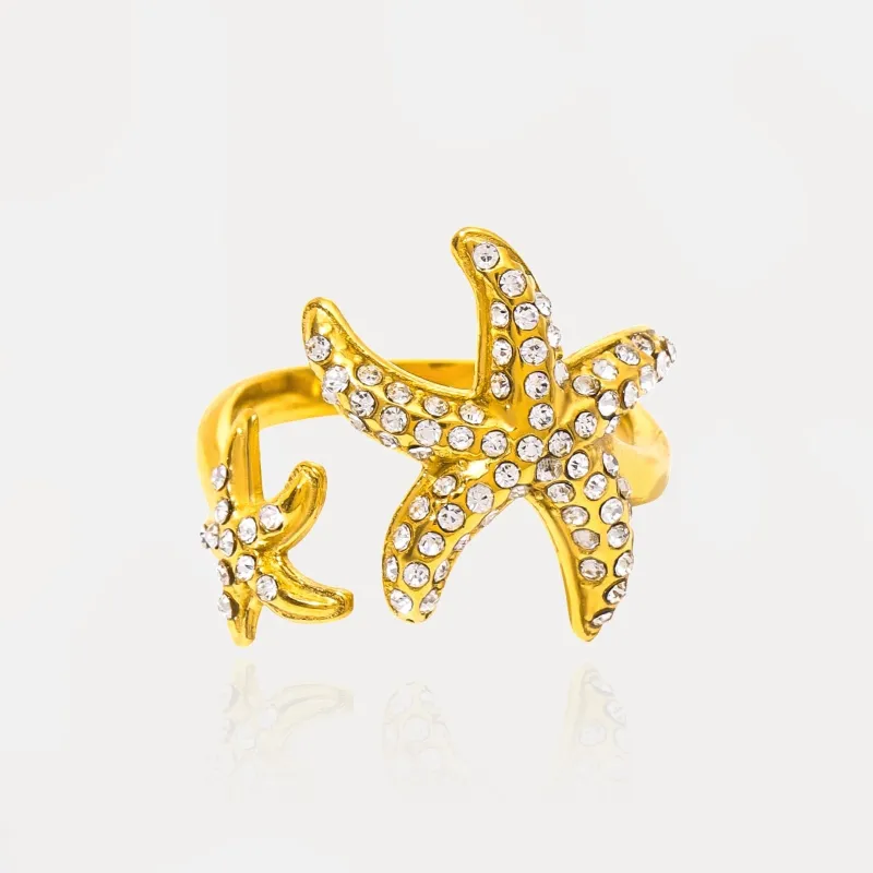 Starfish Diamante Ring sold by Regina jewelry