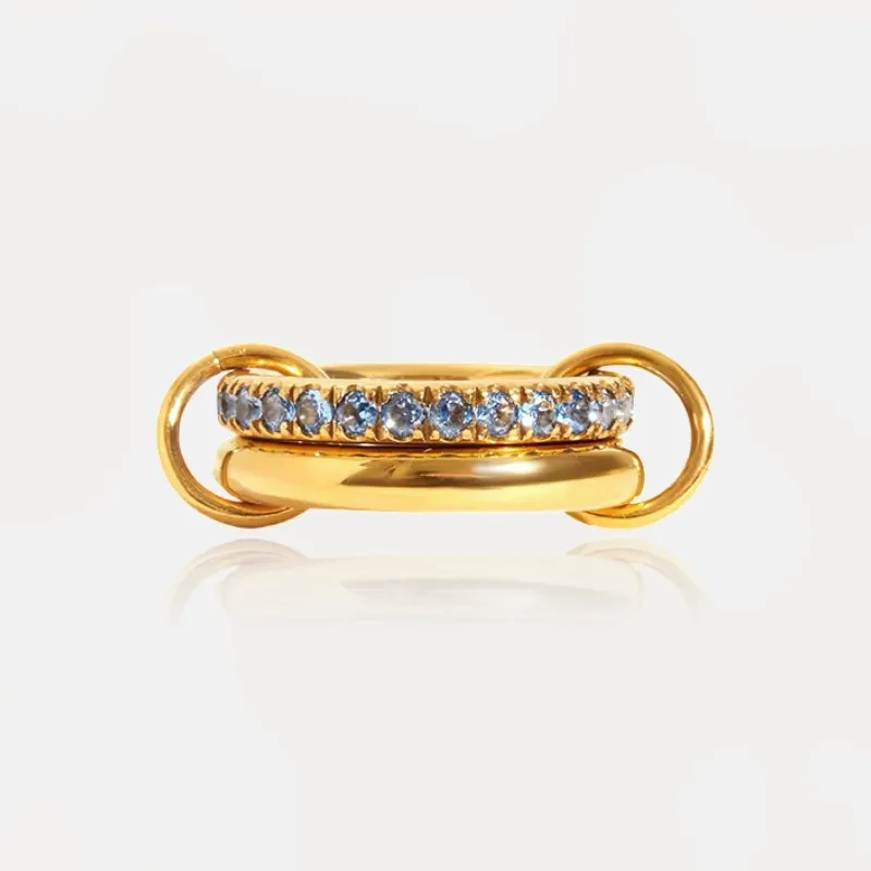 CONNECTION Double Blue Ring sold by Regina jewelry