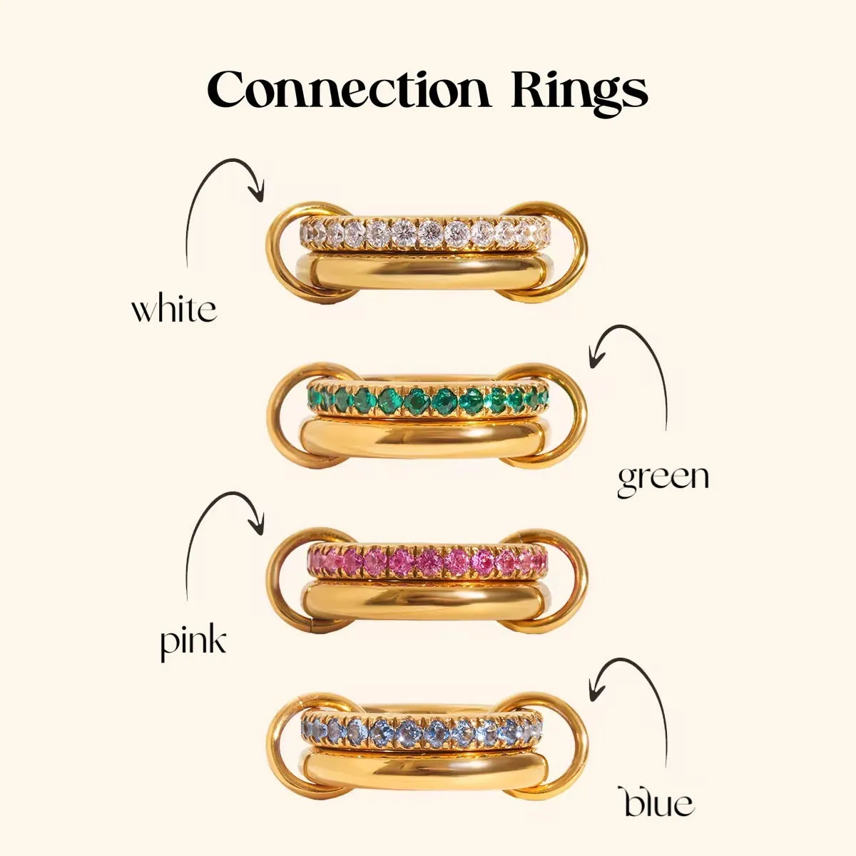 CONNECTION Double Green Ring sold by Regina jewelry product image thumbnail 4