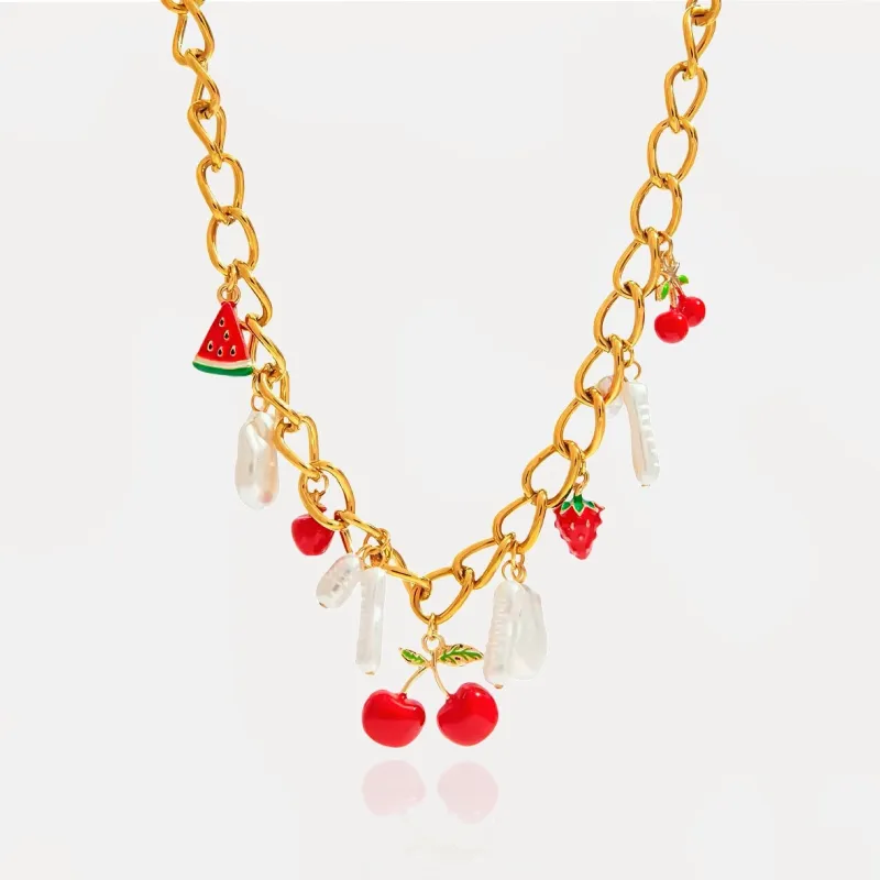 Cherry Charms Necklace sold by Regina jewelry