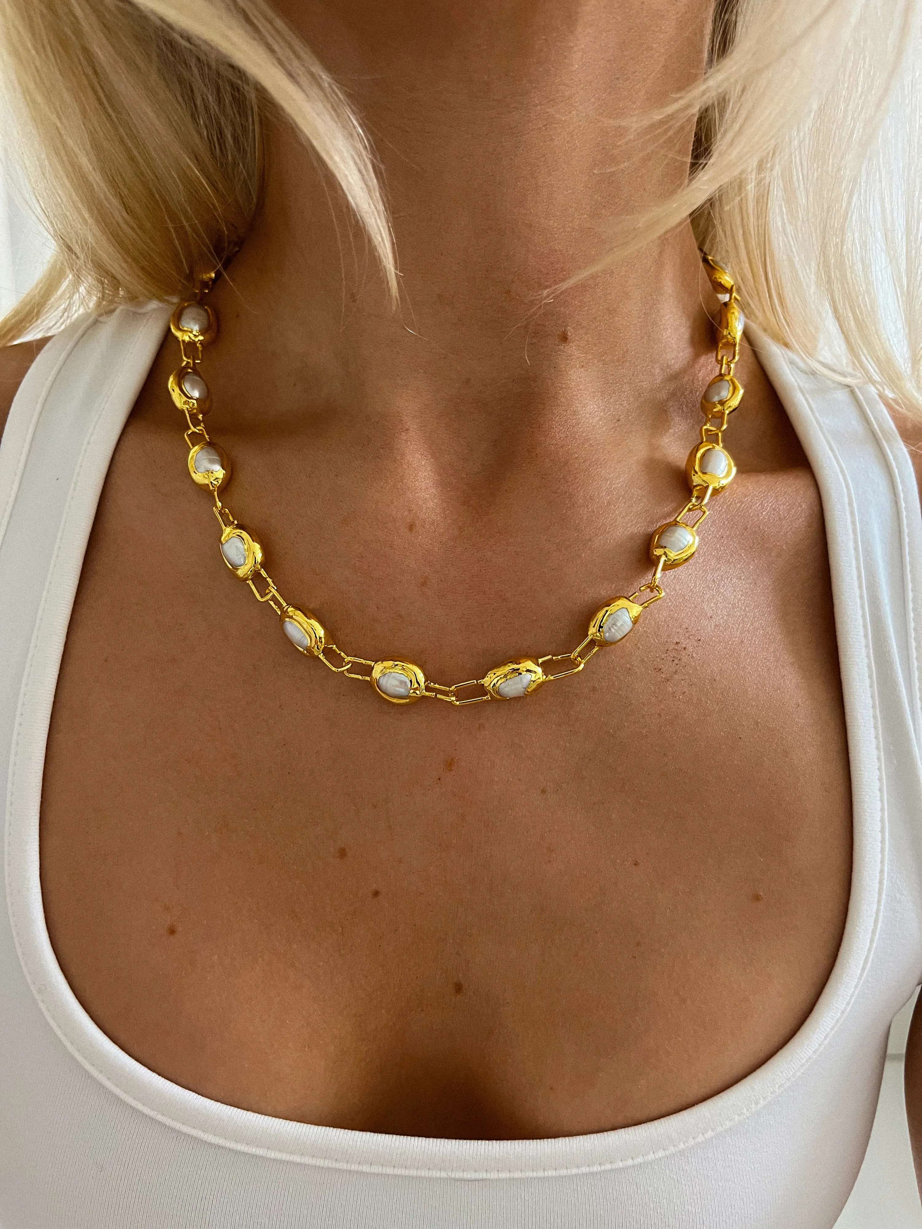 Molten Natural Pearl Necklace sold by Regina jewelry product image thumbnail 4