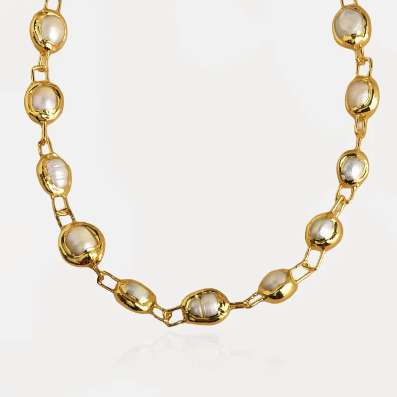 Molten Natural Pearl Necklace sold by Regina jewelry