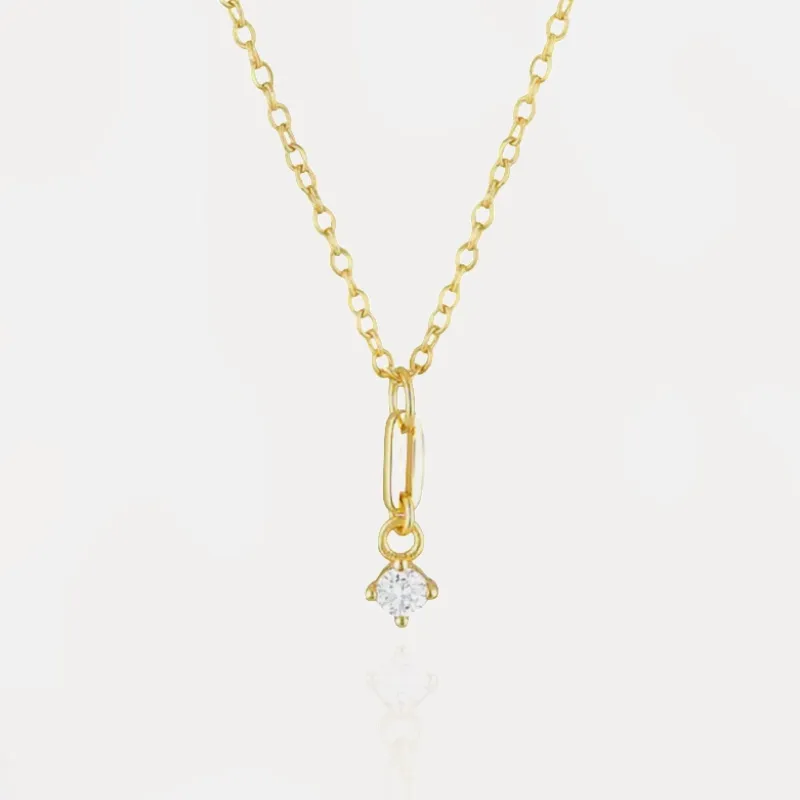 Dainty Diamante Necklace 925 Sterling Silver sold by Regina jewelry