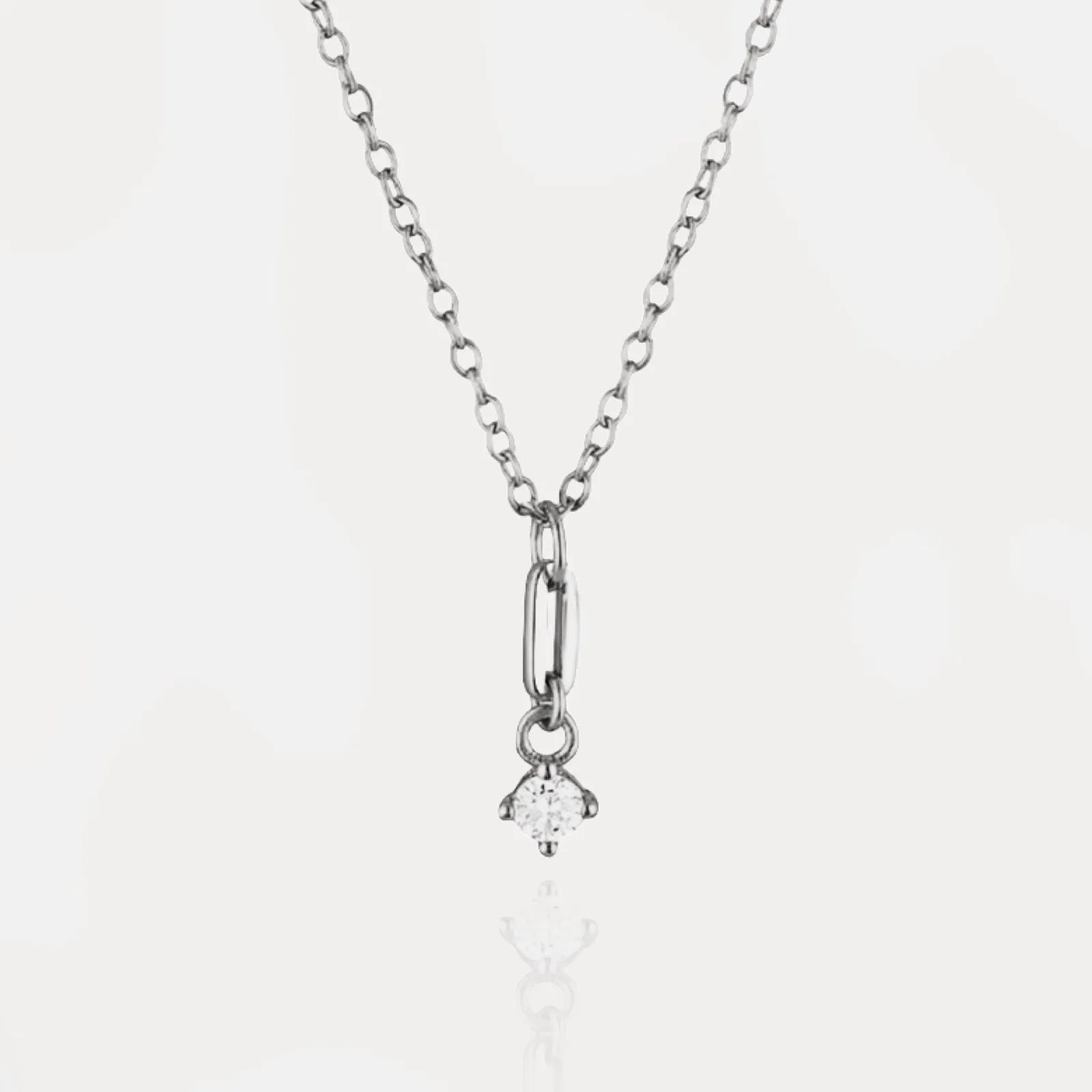 Dainty Diamante Necklace 925 Sterling Silver sold by Regina jewelry product image thumbnail 2