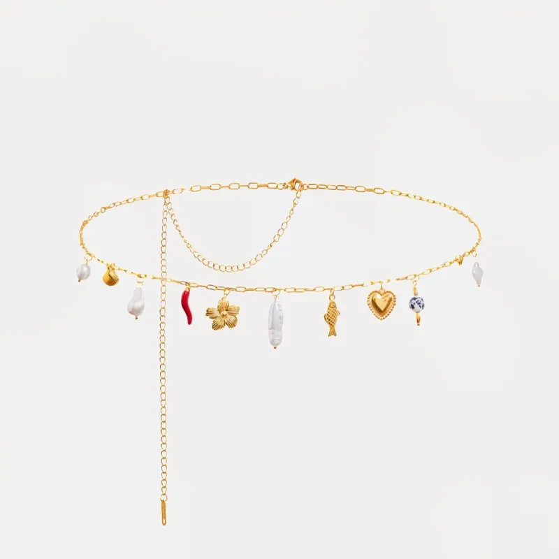 Pearl Charms Waist Chain sold by Regina jewelry