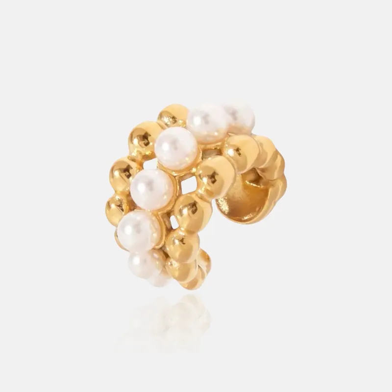 Dainty Pearl Ear Cuff sold by Regina jewelry