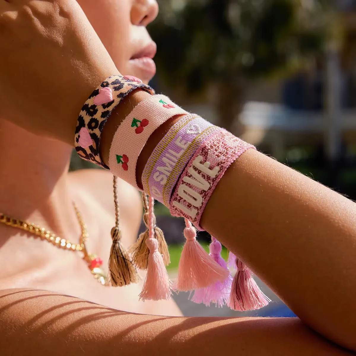 Woven Embroidered Cheetah Bracelet sold by Regina jewelry product image thumbnail 3