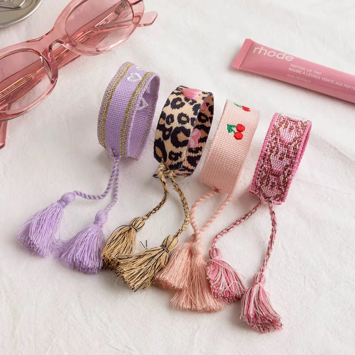 Woven Embroidered Cheetah Bracelet sold by Regina jewelry product image thumbnail 4