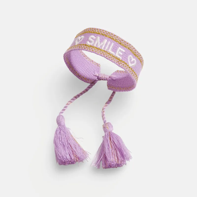 Woven Embroidered Smile Bracelet sold by Regina jewelry