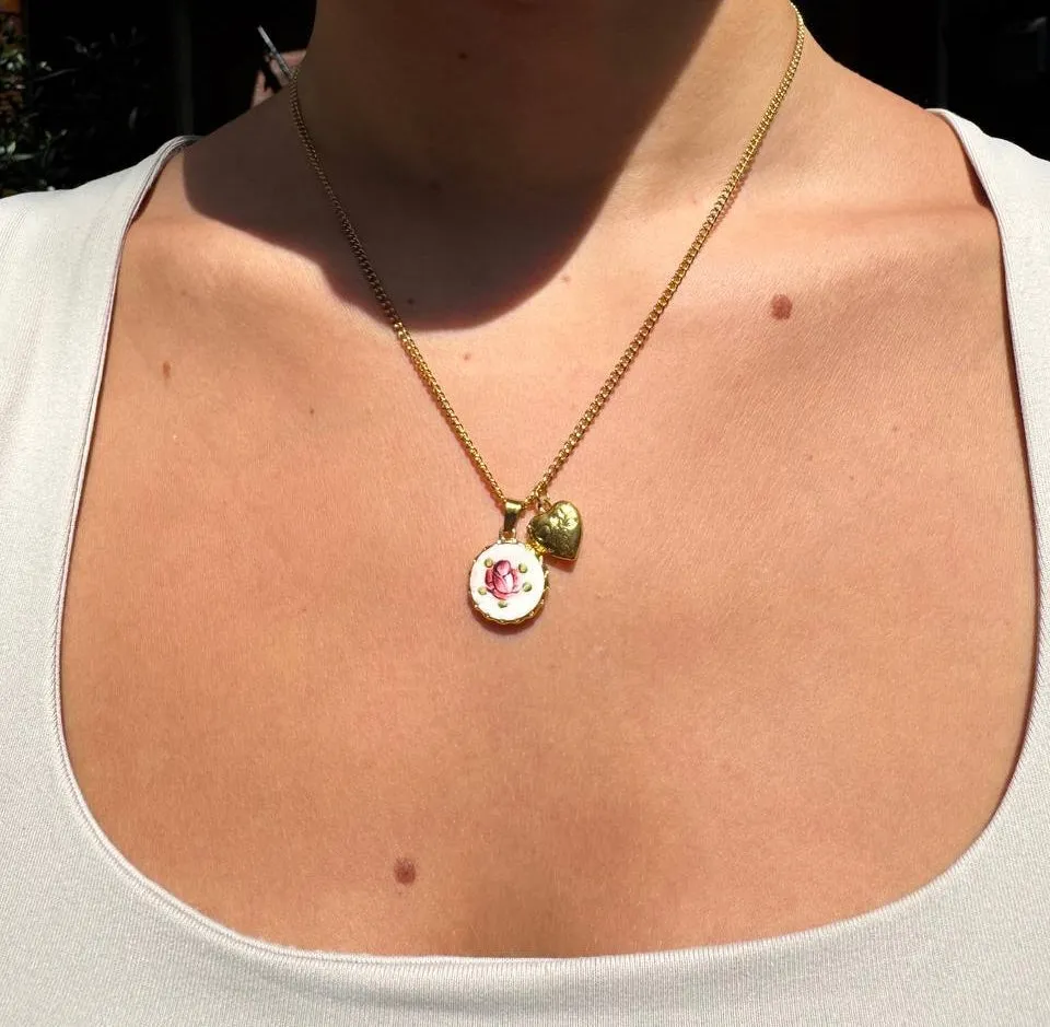 Porcelain Rose Necklace - Hand-Painted sold by Regina jewelry product image thumbnail 5