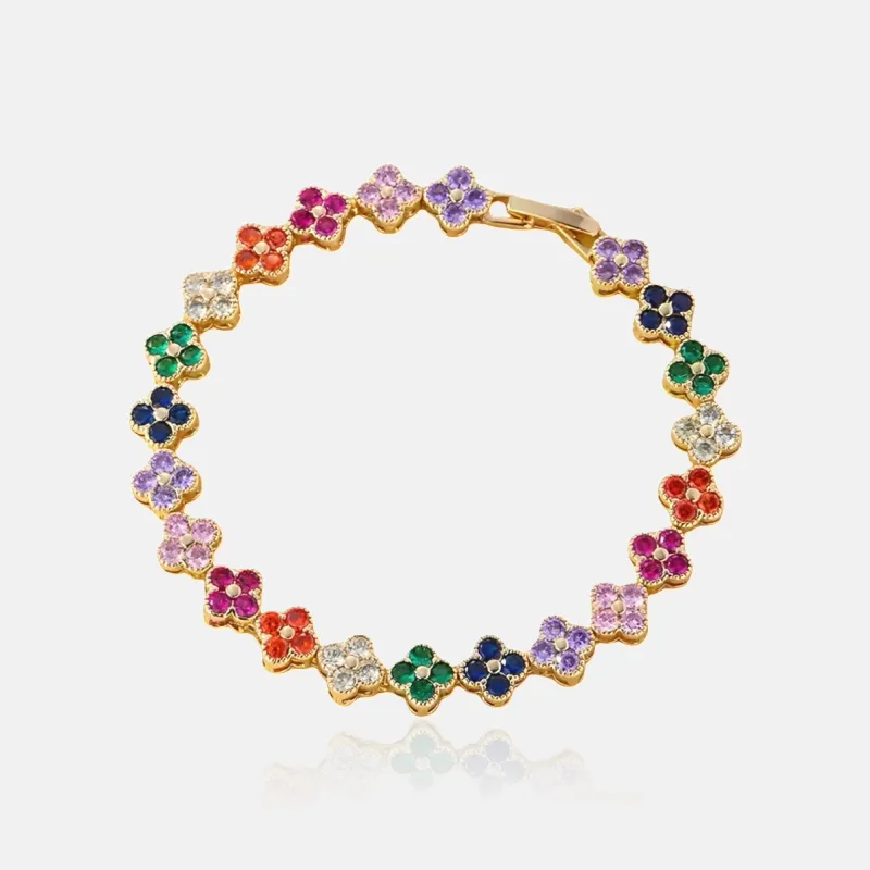 Rainbow Clover Bracelet sold by Regina jewelry