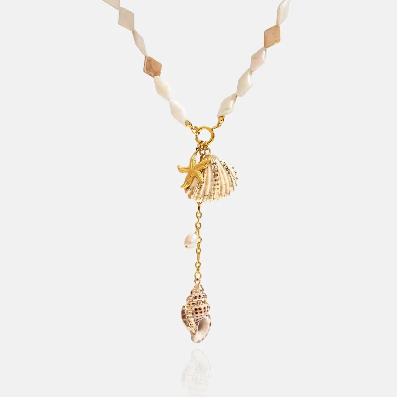 Y-Shape Shell Necklace sold by Regina jewelry