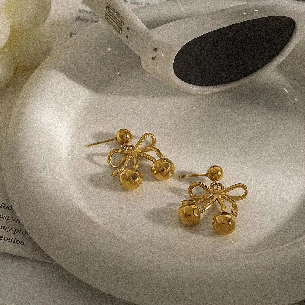 Bow Tie Cherry Earrings sold by Regina jewelry product image thumbnail 3