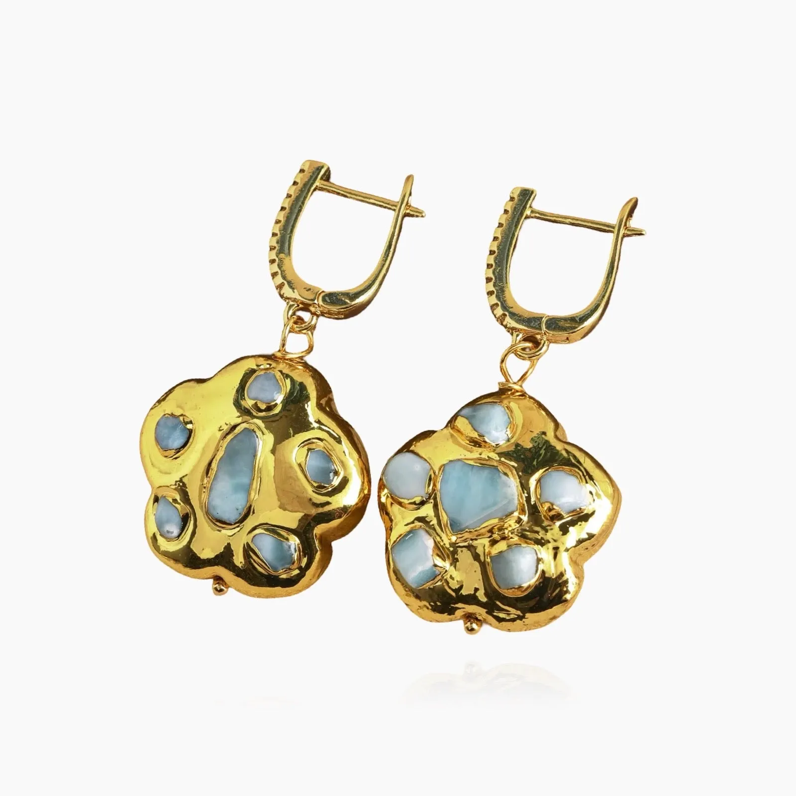 Molten Flower Gemstone Earrings sold by Regina jewelry product image thumbnail 3