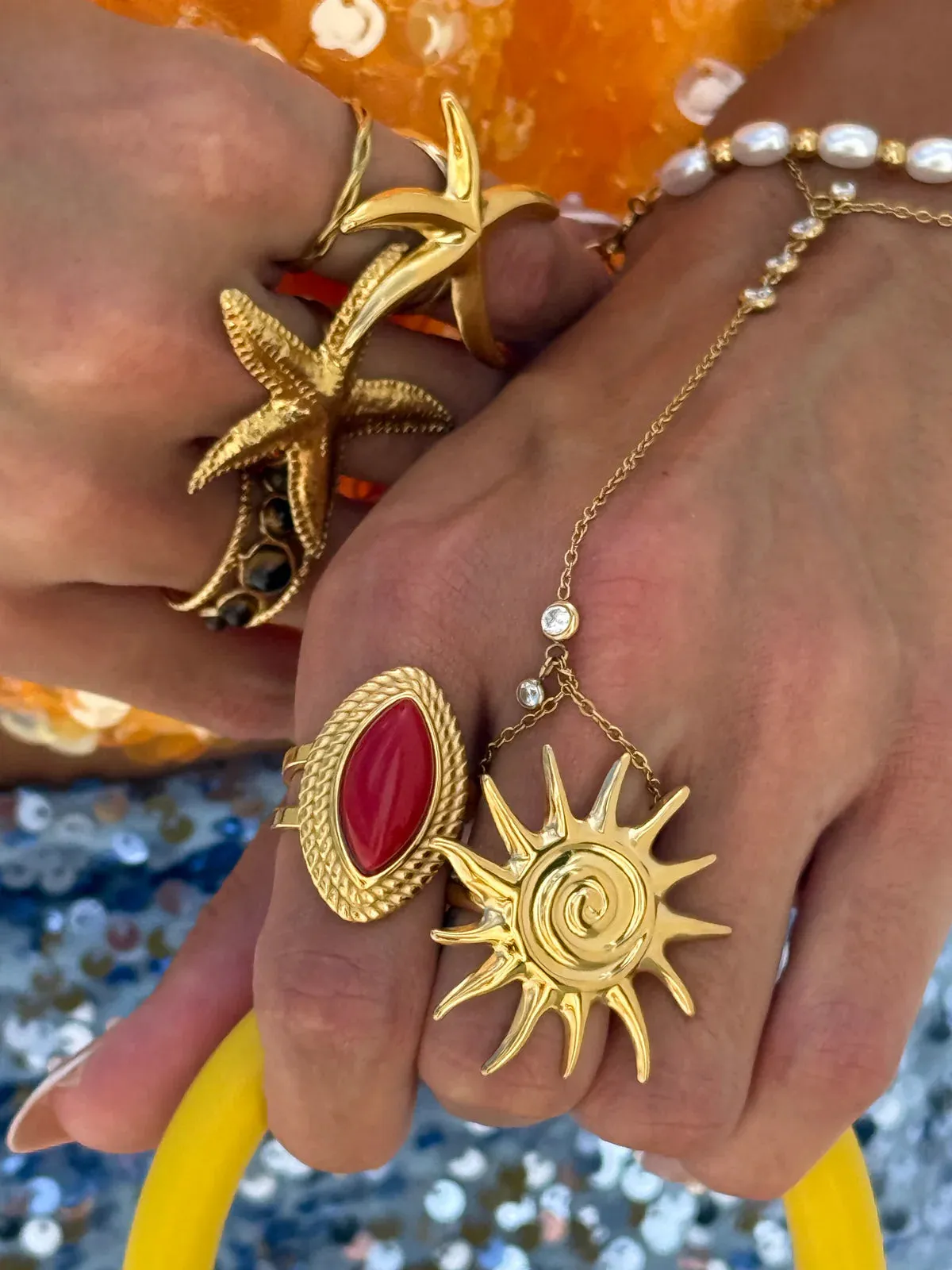 Eye Of Horus Gemstone Ring sold by Regina jewelry product image thumbnail 5